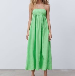Zara Lime Green Midi Dress